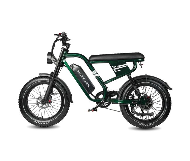 Bicicleta eléctrica maxturn mx10 - batería 48v13.5ah neumáticos de 20" freno de disco hidráulico - verde