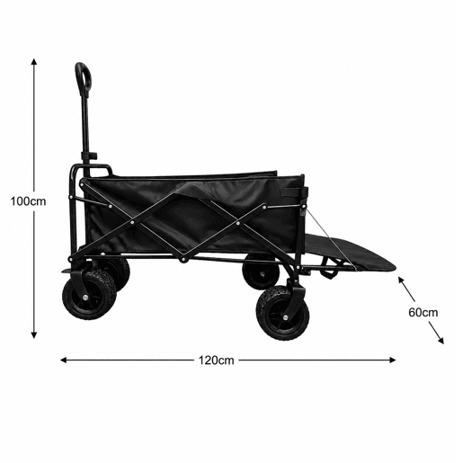 Carrinho Dobrável Multiusos Nyana Home | Transporte até 150 kg