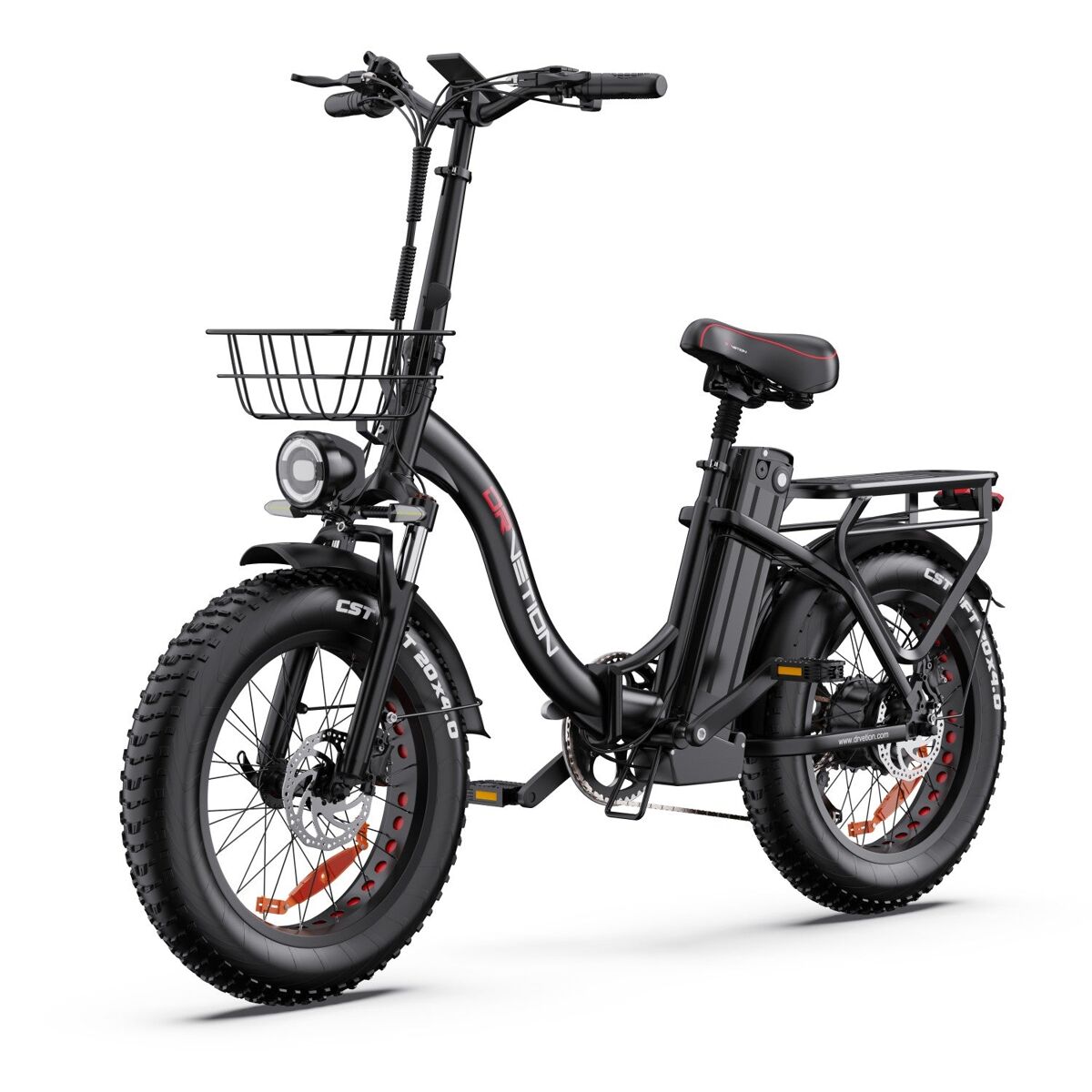 Bicicleta eléctrica | drvetion | ct20 pro max | 48v15ah 20" freno hidráulico ebike - negro