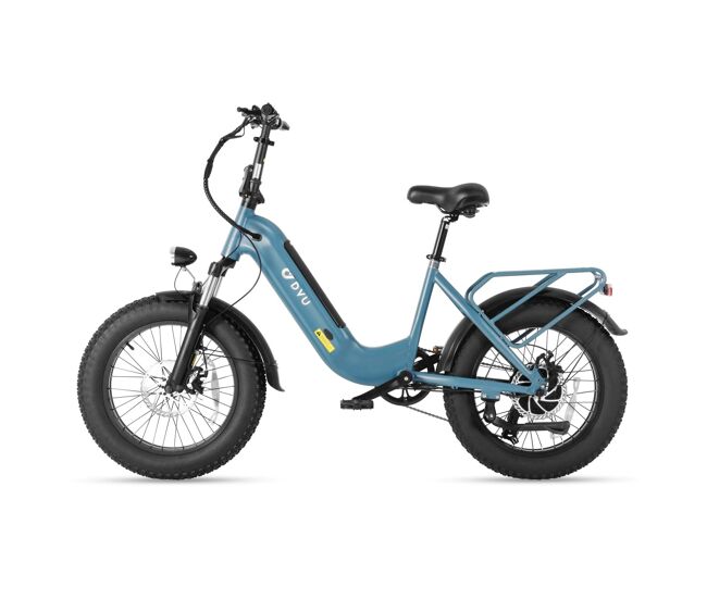 Dyu ff500 500w batería 48v14ah bicicleta eléctrica 20 pulgadas - azul