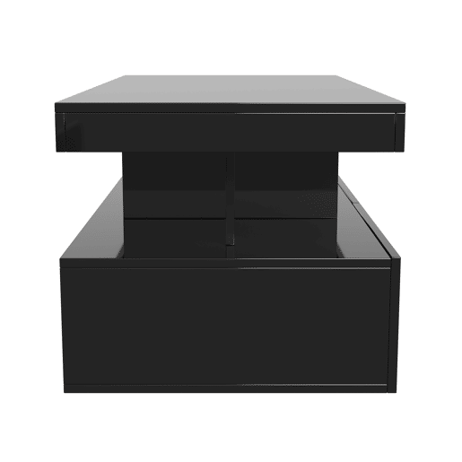Mesa de centro, iluminação LED, mesa de sala com amplo espaço de arrumação, gavetas Mesa de centro, iluminação LED, mesa de sala com amplo espaço de arrumação, gavetas