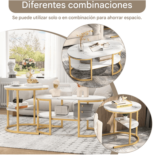 2 conjuntos, mesa de centro com estrutura em ferro, mesa com aspeto de mármore, mesa de centro, mesa de sofá, mesa de sala, moderna