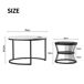 2 piezas, mesa de centro, mesa auxiliar, redonda 70x45 2 piezas, mesa de centro, mesa auxiliar, redonda 70x45 Blanco/ Negro