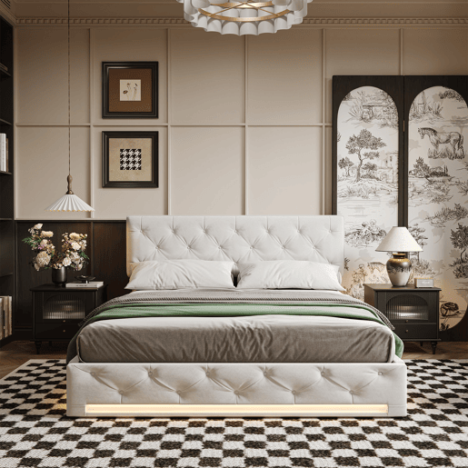 Cama 160x200cm, LED, cama de primavera hidráulica, cama de casal, cama de armazenamento, cama juvenil Cama 160x200cm, LED, cama de primavera hidráulica, cama de casal, cama de armazenamento, cama juvenil