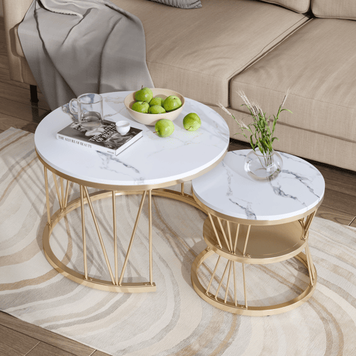 Conjunto de mesas de centro 2 em 1, mesas para sala de estar, 70 cm45 cm Conjunto de mesas de centro 2 em 1, mesas para sala de estar, 70 cm45 cm