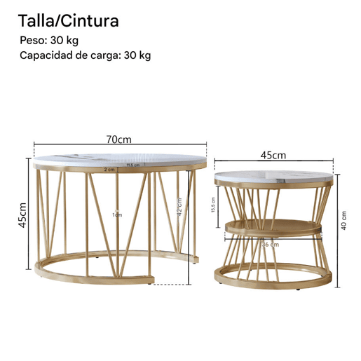 Conjunto de mesas de centro 2 em 1, mesas para sala de estar, 70 cm45 cm Conjunto de mesas de centro 2 em 1, mesas para sala de estar, 70 cm45 cm