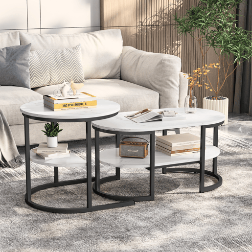 2 conjuntos, mesa de centro com estrutura em ferro, mesa com aspeto de mármore, mesa de centro, mesa de sofá, mesa de sala, moderna 2 conjuntos, mesa de centro com estrutura em ferro, mesa com aspeto de mármore, mesa de centro, mesa de sofá, mesa de sala, moderna