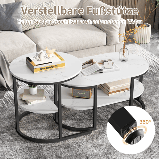 2 conjuntos, mesa de centro com estrutura em ferro, mesa com aspeto de mármore, mesa de centro, mesa de sofá, mesa de sala, moderna 2 conjuntos, mesa de centro com estrutura em ferro, mesa com aspeto de mármore, mesa de centro, mesa de sofá, mesa de sala, moderna