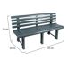 Banco de exterior 3 plazas de plástico 49x145 Banco de exterior 3 plazas de plástico 49x145 Verde