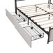 Cama doble, cama con cajones, LED, USB 217x182 Cama doble, cama con cajones, LED, USB 217x182 Beige