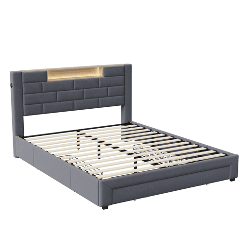Cama 160x200cm,USB,LED,3 gavetas,cama jovem,cama de casal,cama de arrumação cama de madeira maciça Cama 160x200cm,USB,LED,3 gavetas,cama jovem,cama de casal,cama de arrumação cama de madeira maciça