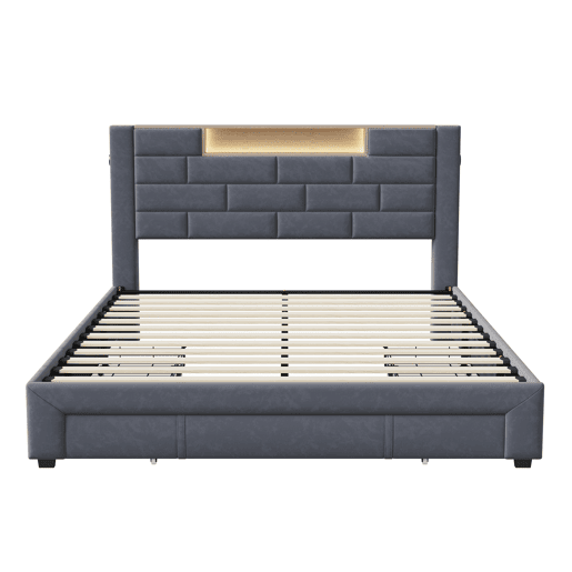 Cama 160x200cm,USB,LED,3 gavetas,cama jovem,cama de casal,cama de arrumação cama de madeira maciça Cama 160x200cm,USB,LED,3 gavetas,cama jovem,cama de casal,cama de arrumação cama de madeira maciça