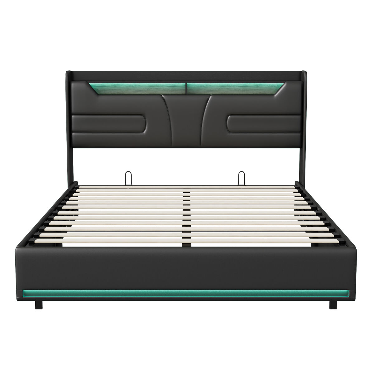 Cama 160x200cm, cama de matrimonio, led, usb