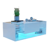 Mesa de sala, mesa de centro, LED, 100x50x35 cm, branca