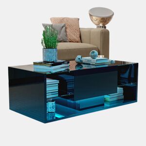 Mesa de centro, mesa para sala de estar, LED, gavetas, 100x50x35 cm