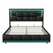 Cama con almacenamiento, cama doble, USB, LED 211x145 Cama con almacenamiento, cama doble, USB, LED 211x145 Negro