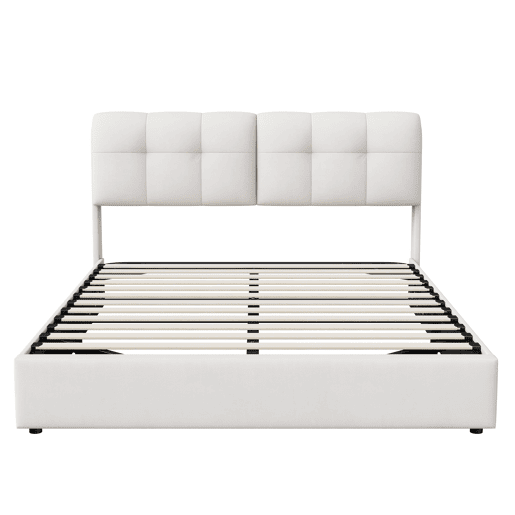 Cama 160x200cm, LED, cama de casal, cor bege Cama 160x200cm, LED, cama de casal, cor bege