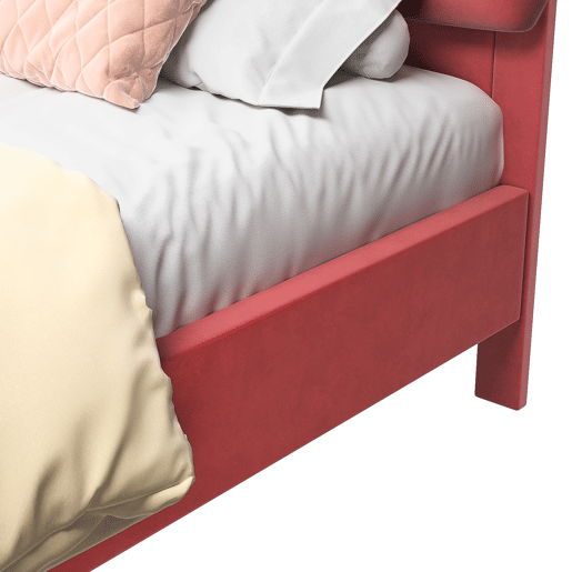Cama 140x200cm, veludo, formato flor, cama de casal, cama menina, cama criança, adolescente (vermelho) Cama 140x200cm, veludo, formato flor, cama de casal, cama menina, cama criança, adolescente (vermelho)