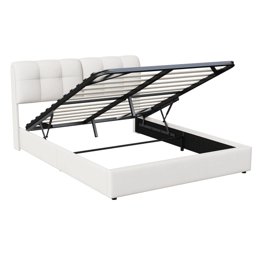 Cama 140x200cm, LED, cama de casal, cor bege Cama 140x200cm, LED, cama de casal, cor bege