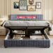 Cama doble. Cama de dormitorio, USB, LED 205x141 Cama doble. Cama de dormitorio, USB, LED 205x141 Gris