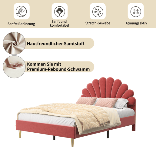 Cama estofada 140x200 cm, estrutura de cama, cama de solteiro, cama de casal Cama estofada 140x200 cm, estrutura de cama, cama de solteiro, cama de casal