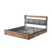 Cama con almacenamiento, cama doble, USB, LED 217x182 Cama con almacenamiento, cama doble, USB, LED 217x182 Negro
