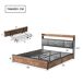 Cama con almacenamiento, cama doble, USB, LED 217x182 Cama con almacenamiento, cama doble, USB, LED 217x182 Negro