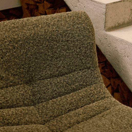 Módulos de sofá em efeito alpaca embalados a vácuo, 2 lugares, Sokol alpaca, Verde caqui, 91x105x72 cm