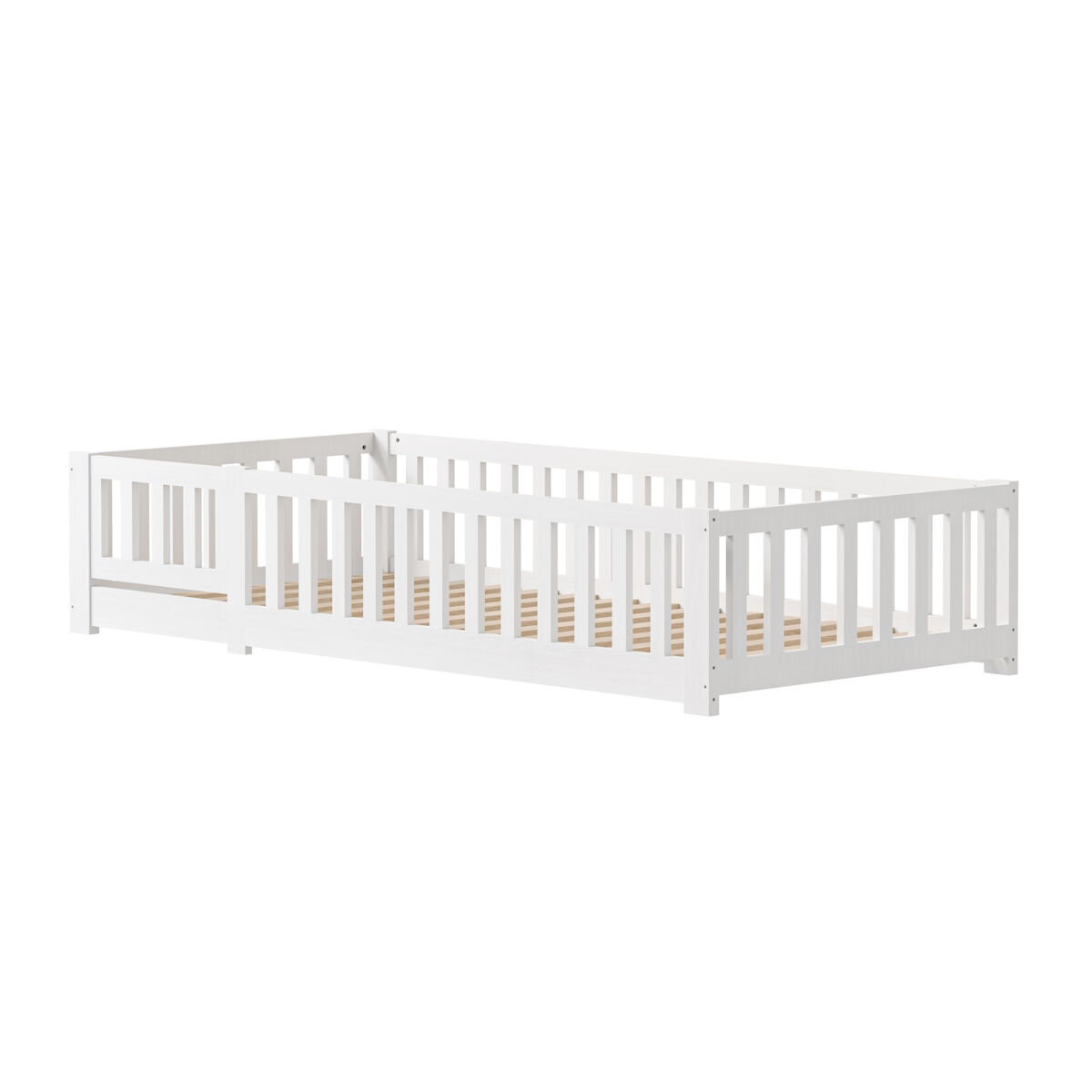 Cama 90x200cm, cama infantil, cama individual, cama con somier anticaída
