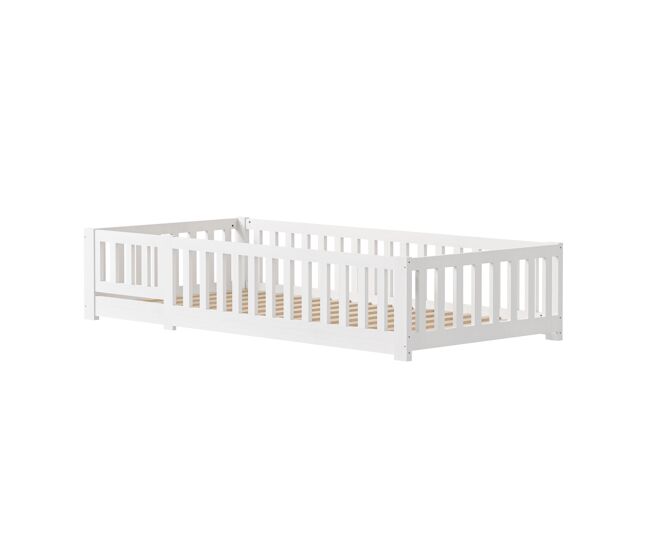Cama 90x200cm, cama infantil, cama individual, cama con somier anticaída