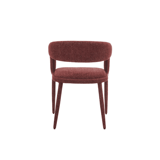 Cadeira contemporânea revestida em tecido, set de 2 Borgonha - 57.5x58x77.5 cm