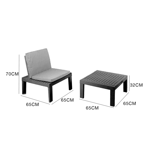 Sala de estar exterior em PVC