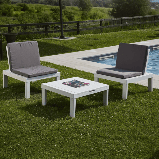 Sala de estar exterior em PVC