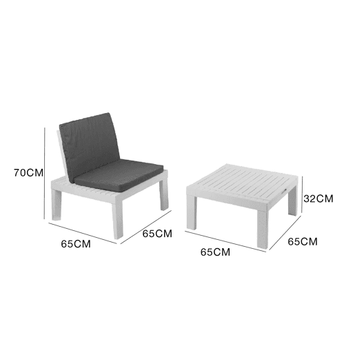 Sala de estar exterior em PVC