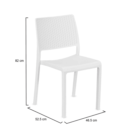 Cadeira para exterior de plástico