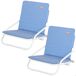 Aktive- Pack 2 sillas playa asientos bajos Aktive- Pack 2 sillas playa asientos bajos Blanco/ Azul