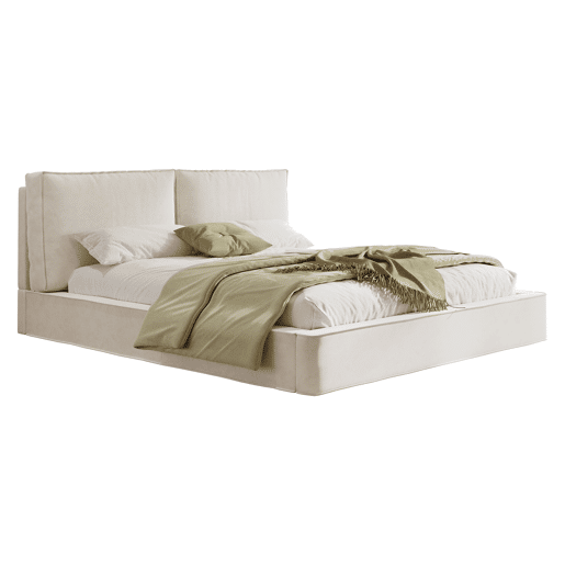 Cama de casal de tecido 180x200 cm,bege Cama de casal de tecido 180x200 cm,bege