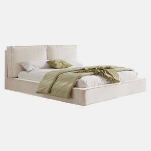 Cama de casal de tecido 180x200 cm,bege