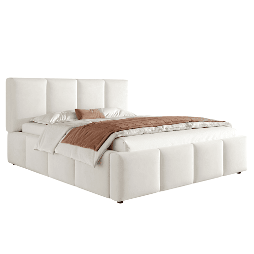 Cama de casal de tecido 180x200 cm,bege
