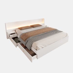 Cama de casal de mdf 180x200 cm,branco