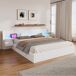 Cama de matrimonio de mdf Cama de matrimonio de mdf Blanco