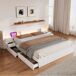 Cama de matrimonio de mdf Cama de matrimonio de mdf Blanco
