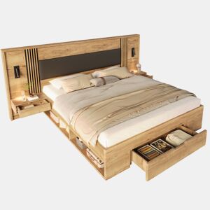 Cama de casal de mdf 180x200 cm,natural