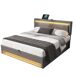 Cama de matrimonio de pu 140x203 Cama de matrimonio de pu 140x203 Gris