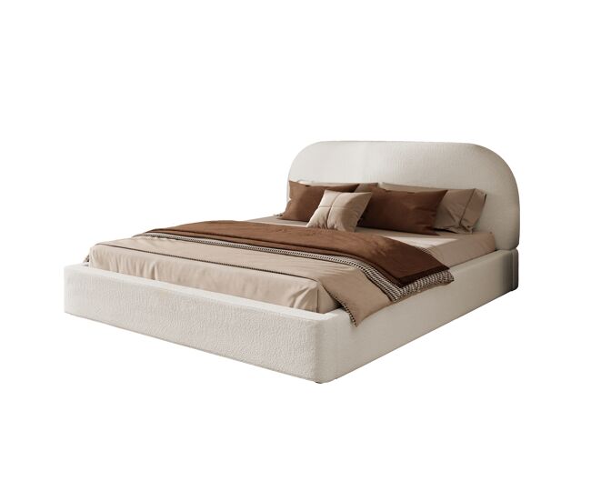 Cama de matrimonio de tela 180x200 cm,beige