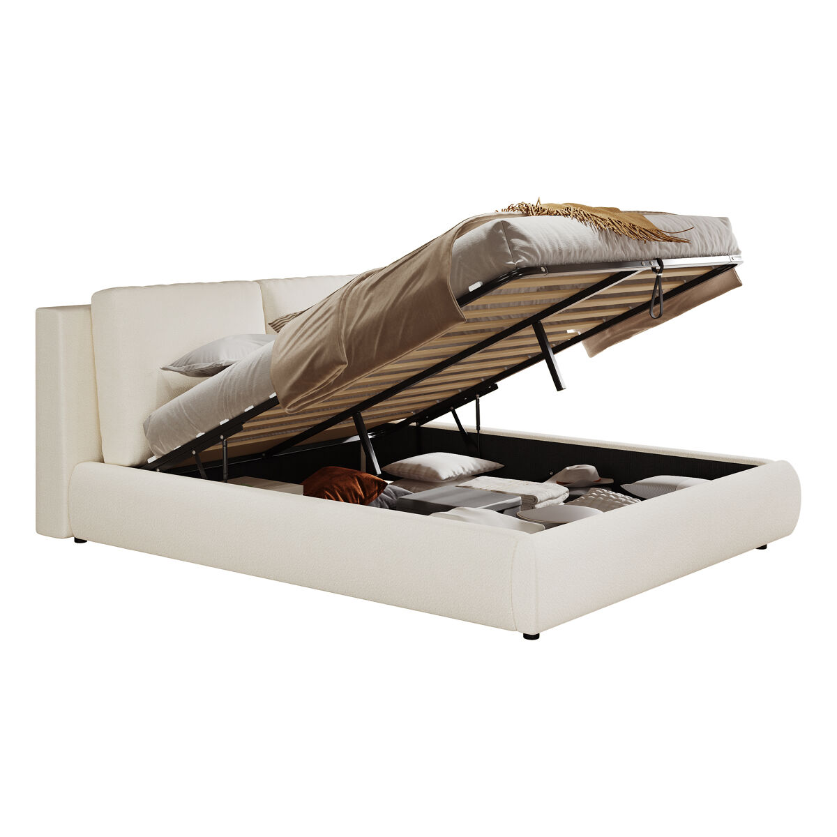 Cama de matrimonio de tela