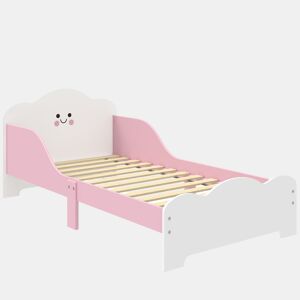 AIYAPLAY Cama Infantil, 70x140 cm, Cama Montessori com Grades Altas, Tema de Algodão-Doce, para Crianças de 3 a 6 Anos, Rosa