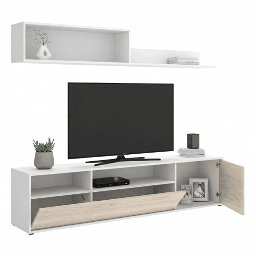 Estante Modulado com 5 Prateleiras em Madeira Nobilitada Estante Modulado com 5 Prateleiras em Madeira Nobilitada