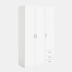 Guarda-roupa 3 Portas 4 Prateleiras em Madeira Nobilitada