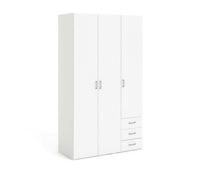 Armario 3 puertas 4 estantes en madera nobilitada